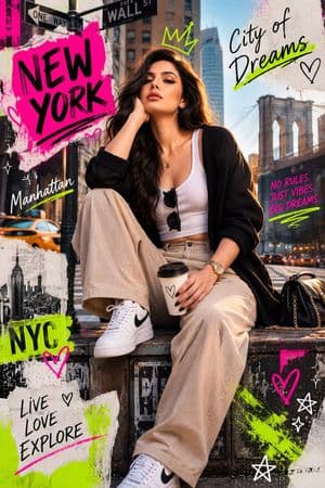 Modern Mixed Media Fashion Collage - AI image template preview
