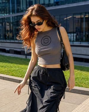 Golden Hour Street Fashion Photography - AI image template preview