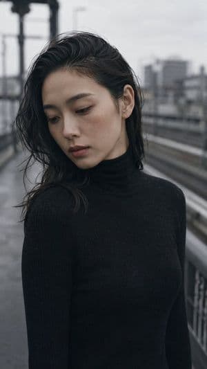 Japanese Woman Cinematic Portrait - AI image template preview