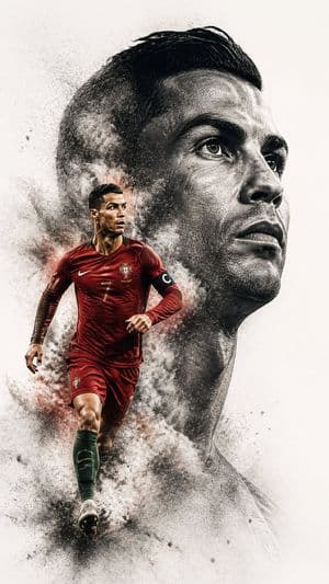 Double Exposure Sports Portrait - AI image template preview