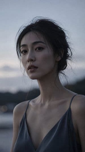 Japanese Dusk Portrait - AI image template preview