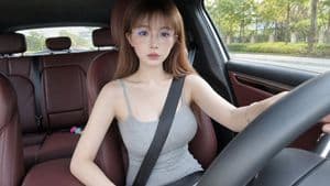 Realistic Car Interior Selfie - AI image template preview