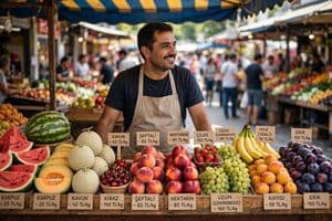 Turkish Market Grocer Realistic Photo - AI image template preview