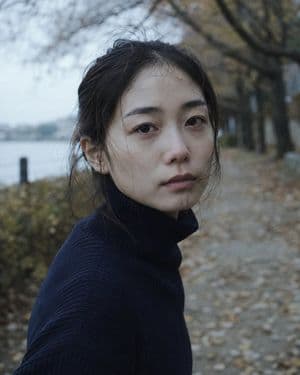 Moody Autumn Japanese Woman Portrait - AI image template preview
