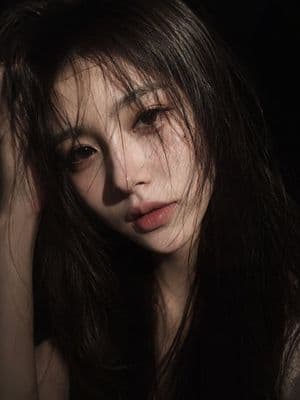 Cinematic Low-Key East Asian Portrait - AI image template preview