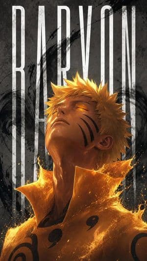Naruto Uzumaki Baryon Mode Poster - AI image template preview
