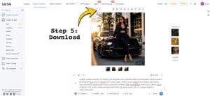 LartAI Download Step Tutorial - AI image template preview
