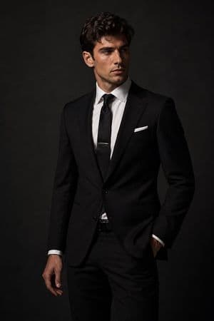 Luxury Male Fashion Studio Portrait - AI image template preview