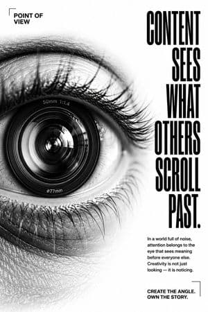 Surreal Camera Eye Social Media Poster - AI image template preview