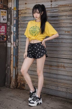 Y2K Casual Summer Streetwear - AI image template preview