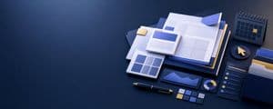 Isometric Productivity Desk Scene preview