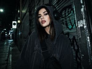 Night Urban Grunge Portrait - AI image template preview