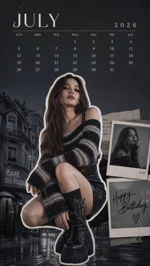 K-pop Idol Editorial Mobile Wallpaper - AI image template preview