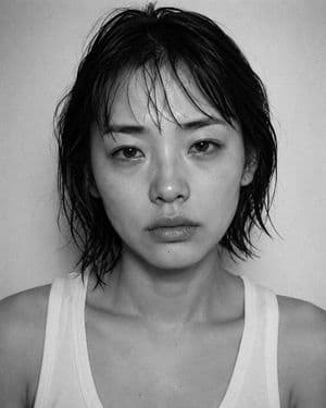 Raw Black and White Film Portrait - AI image template preview