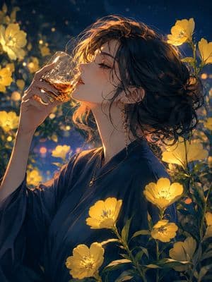 Whiskey in a Glowing Primrose Garden preview
