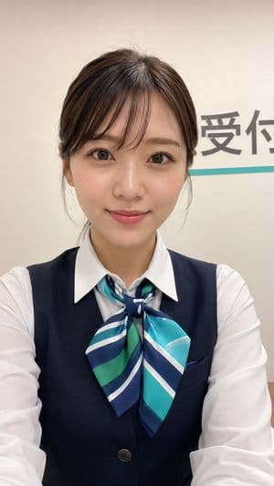 Japanese Receptionist Smartphone Selfie preview