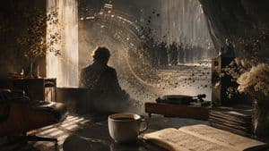 Intimate Secular Requiem Scene - AI image template preview