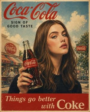 1960s American Advertising Poster - AI image template preview