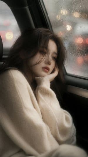 Melancholic Cinematic Car Portrait - AI image template preview
