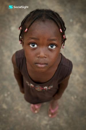 Overhead Documentary Portrait of a Young Girl - AI image template preview