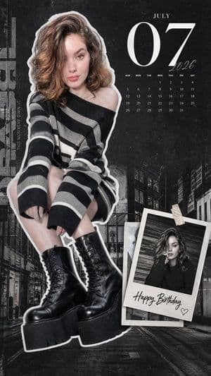 K-pop Idol Digital Collage Wallpaper - AI image template preview