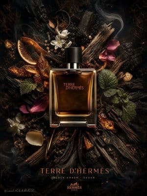 Luxury Fragrance Flat-Lay Poster - AI image template preview