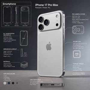 Technical Product Infographic with Blueprint Overlay - AI image template preview