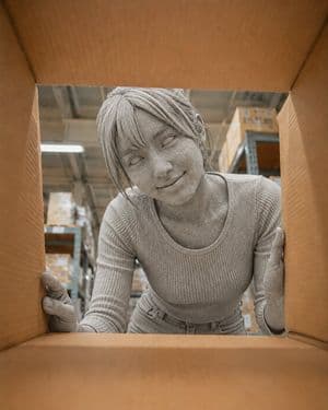 Woman Turned Into Stone Statue - AI image template preview
