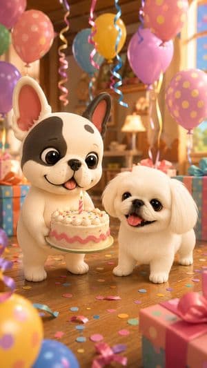 Birthday Puppies Party Scene preview