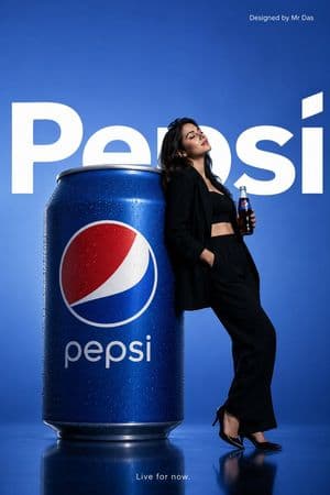 Minimalist Pepsi Commercial Advertisement - AI image template preview