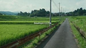Cinematic Japanese Rice Paddy Landscape - AI image template preview