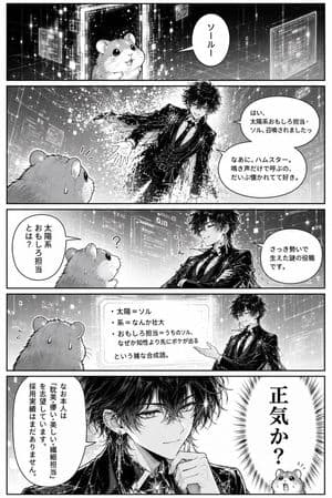 Hamster Summons Sol Manga Page - AI image template preview