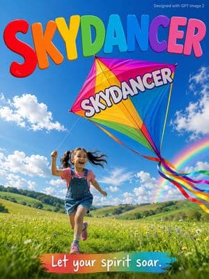 Skydancer Kite Advertisement Poster - AI image template preview