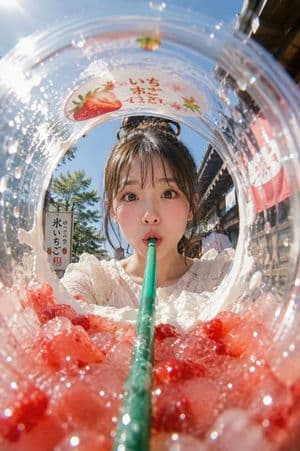 Fisheye Summer Dessert POV - AI image template preview
