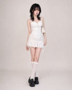Y2K Feminine Lace Outfit - AI image template preview