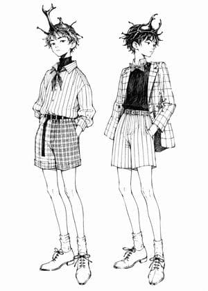 Rhinoceros Beetle Boy Fashion Sketch - AI image template preview