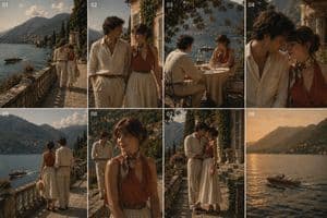70s European Romantic Drama Storyboard - AI image template preview