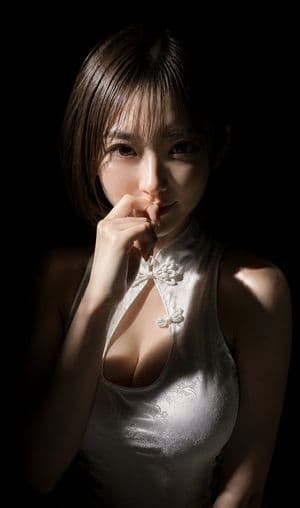 Dramatic Chiaroscuro Portrait - AI image template preview
