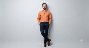 Studio Wall Lean Portrait - AI image template preview