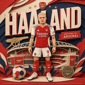 Layered Paper-Cut Athlete Poster - AI image template preview