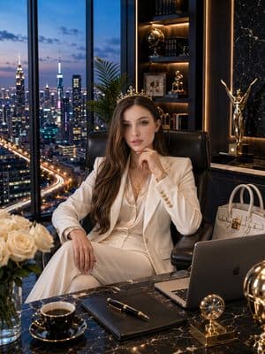Luxury Penthouse Executive Portrait - AI image template preview