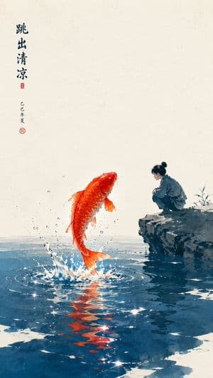 Oriental Zen Minimalist Wallpaper - AI image template preview