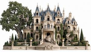 Gothic Cat Château - AI image template preview