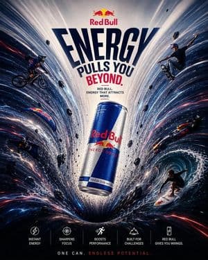 Product Gravity Advertising Poster - AI image template preview
