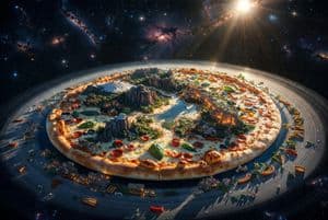 Cosmic Pizza Planet in Deep Space - AI image template preview