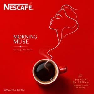Minimalist Nescafé Brand Poster - AI image template preview