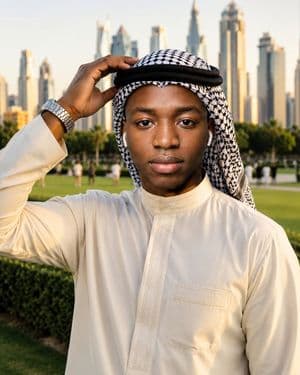 Saudi Luxury Editorial Portrait - AI image template preview