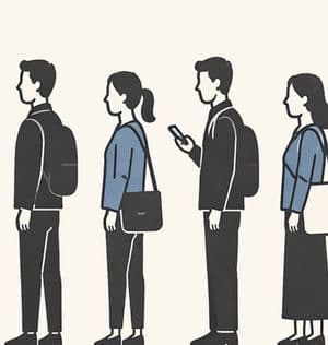 Minimal Queue Illustration - AI image template preview