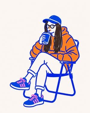 Minimalist Vector Doodle Illustration - AI image template preview