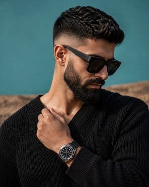 Editorial Male Fashion Portrait - AI image template preview